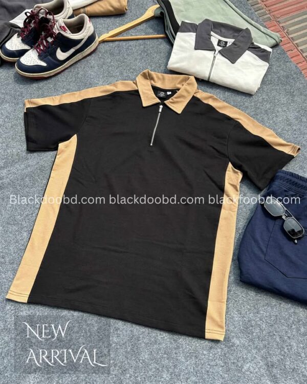 Zipper Polo Black