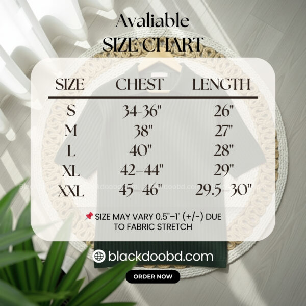 Size Chart of Old Money Polo