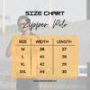 Zipper Polo Size Chart