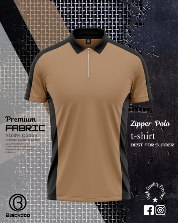 Zipper Polo Brown